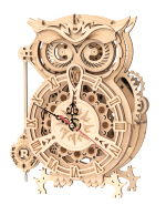 Építőkészlet – Bagoly óra (fa)