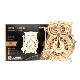 Stavebnice - Hodiny Sova (dřevěná)