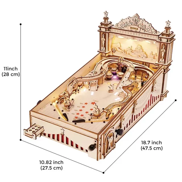 Stavebnice - Pinball Machine (dřevěná)