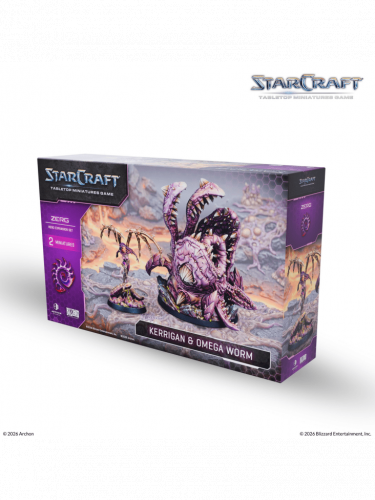 Társasjáték StarCraft - Tabletop Miniature Game - Kerrigan & Omega Worm - Hero Expansion Set (2 figura)