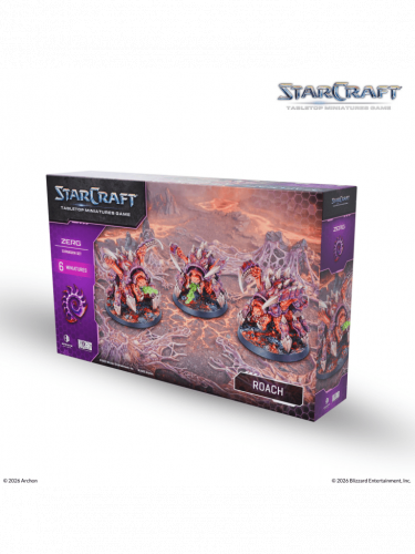 Társasjáték StarCraft - Tabletop Miniature Game - Roach - Expansion Set (6 figura)