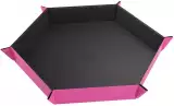 Dice Tray Gamegenic - Magnetic - Hexagonal Black/Pink - Kockák és kiegészítők