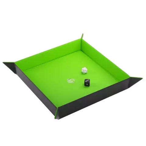 Dice Tray Gamegenic - Magnetic - Square Black/Green - Kockák és kiegészítők