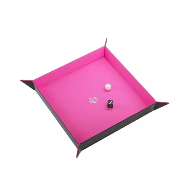 Dice Tray Gamegenic - Magnetic - Square Black/Pink - Kockák és kiegészítők