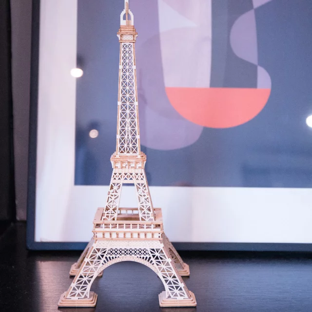 Építőkészlet - Eiffel-torony (fa) - Robotime