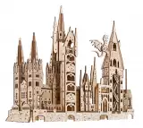 Építőkészlet Harry Potter - Hogwarts Castle (fa) - Ugears - Wooden 3D Puzzles
