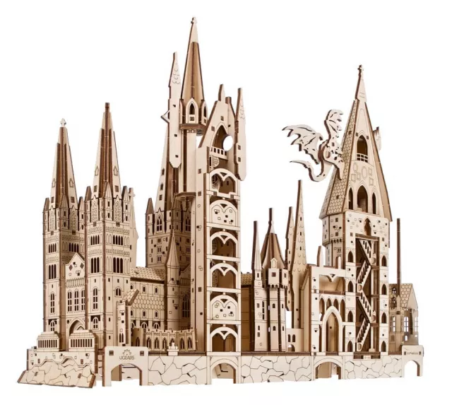 Építőkészlet Harry Potter - Hogwarts Castle (fa) - Ugears - Wooden 3D Puzzles