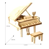 Stavebnice - Křídlový klavír (dřevěná)