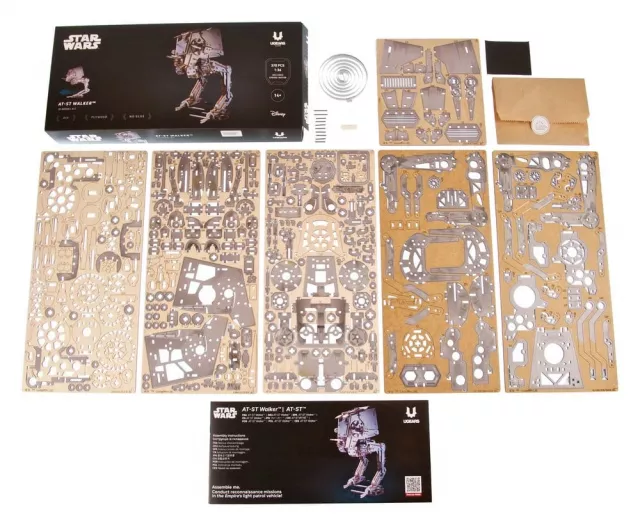 Építőkészlet Star Wars - AT-ST Walker (fa) - Ugears - Wooden 3D Puzzles