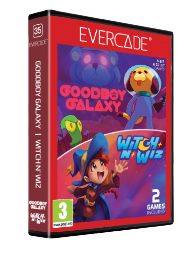 Kazetta retro játékkonzolokhoz Evercade - Goodboy Galaxy & Witch n' Wiz (PC)