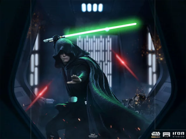 Szobor Star Wars: The Mandalorian - Luke Skywalker Combat Version BDS Art Scale 1/10 (Iron Studios) - Figura