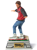 Szobor Back to the Future II - Marty McFly on Hoverboard Art Scale 1/10 (Iron Studios)