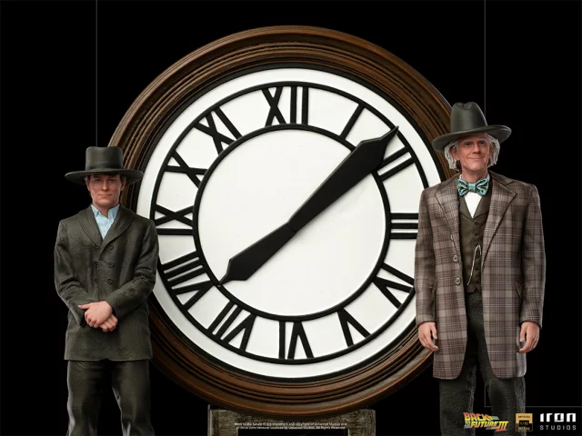 Soška Back to the Future III - Marty and Doc at the Clock Deluxe Art Scale 1/10 (Iron Studios)