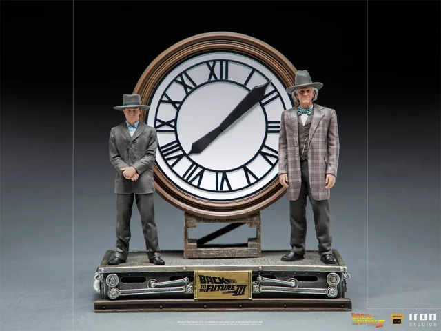 Soška Back to the Future III - Marty and Doc at the Clock Deluxe Art Scale 1/10 (Iron Studios)