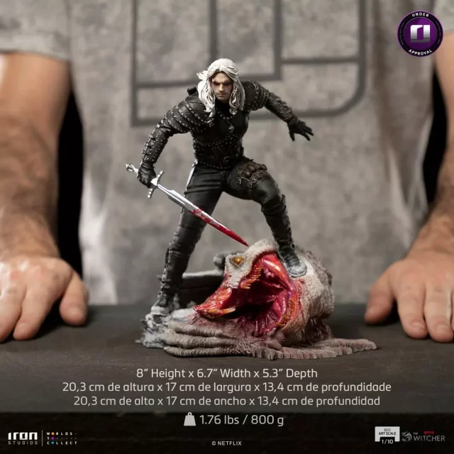 Figura Witcher - Geralt of Rivia BDS Art Scale Statue 1/10 20 cm (Netflix, Iron Studios)