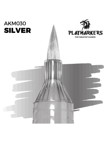 AK PlayMarkers (Silver) – filctoll (marker), ezüstszín