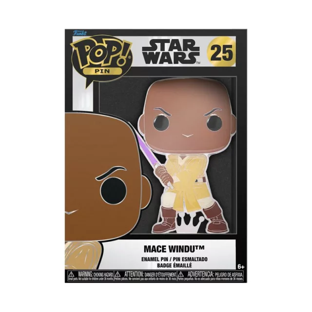 Odznak Star Wars - Mace Windu (Funko POP! Pin Star Wars 25)