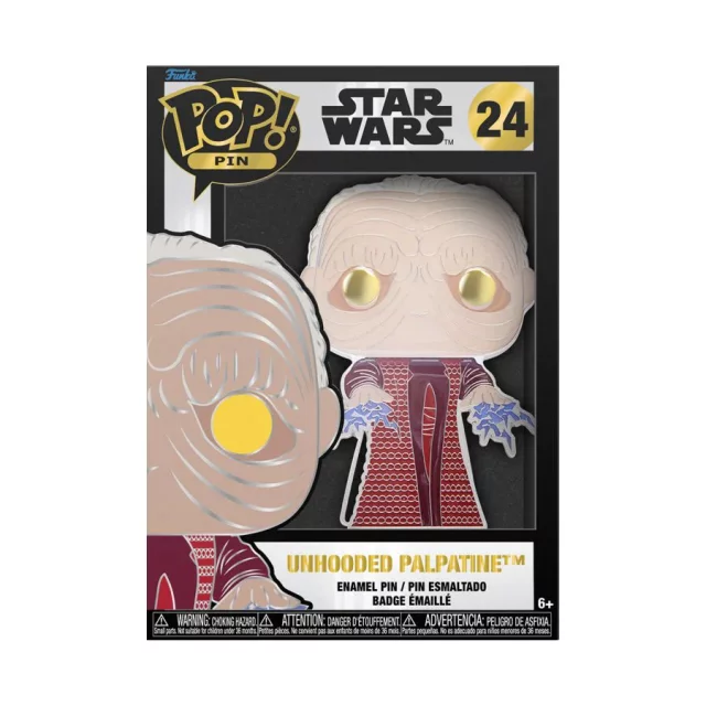 Odznak Star Wars - Unhooded Palpatine (Funko POP! Pin Star Wars 24)