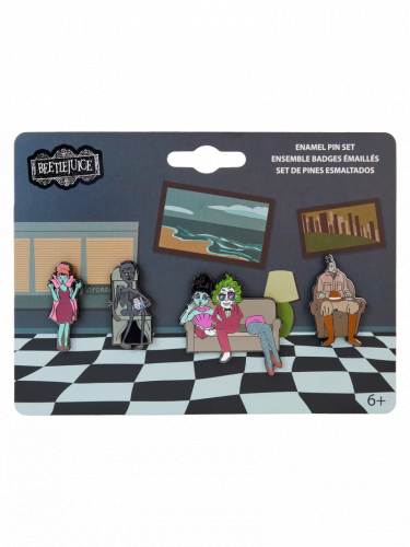 Kitűző készlet Beetlejuice - Waiting Room (Funko)