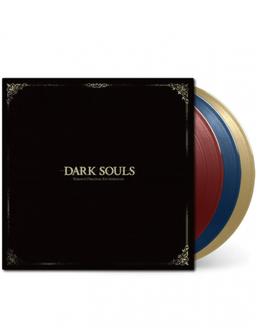 A Dark Souls Trilogy hivatalos zenéjének három lemezes változata (3x LP).