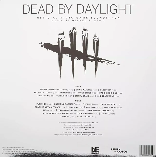 Oficiální soundtrack Dead by Daylight na LP