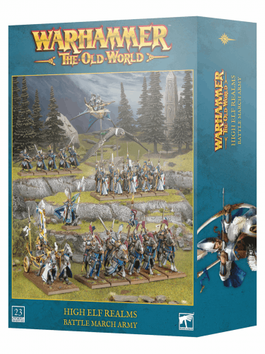 Warhammer The Old World - High Elf Realms - Battle March Army (23 figura)