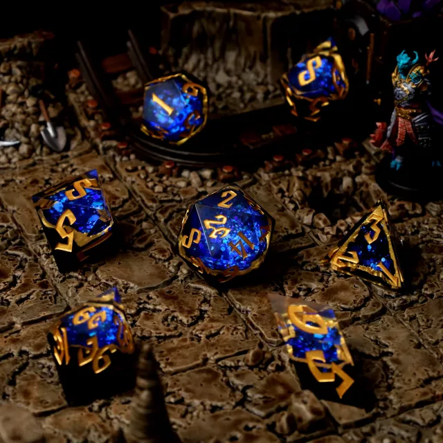 Kockák Azure Artifacts Geode - RPG Dice Set (7 db)