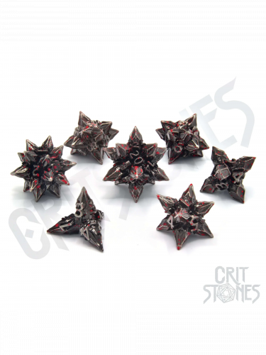 Kockák Brutal Bane Metal - RPG Dice Set  (7 db)