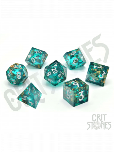 Kockák Forest Fountain Liquid Core - RPG Dice Set  (7 db)