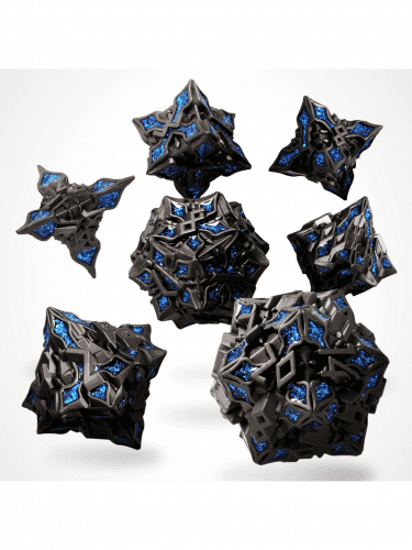 Kockák Obsidian Alloy Metal - RPG Dice Set (7 db)