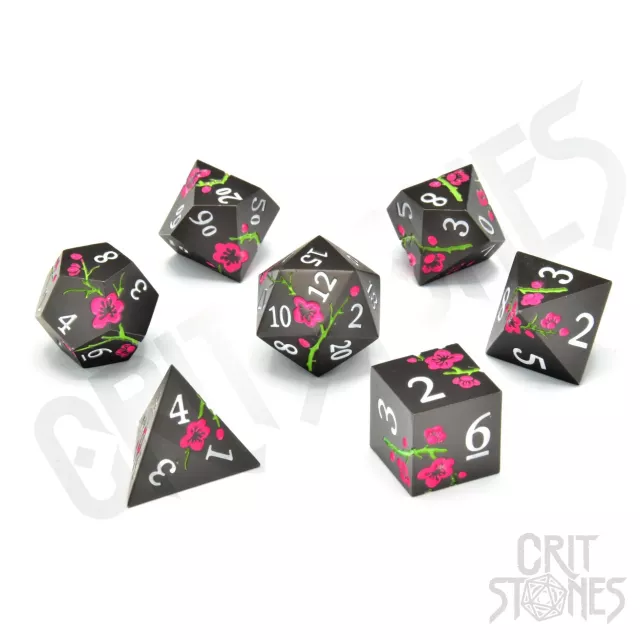 Kockák Nighttime Blossom Metal - RPG Dice Set (7 db)