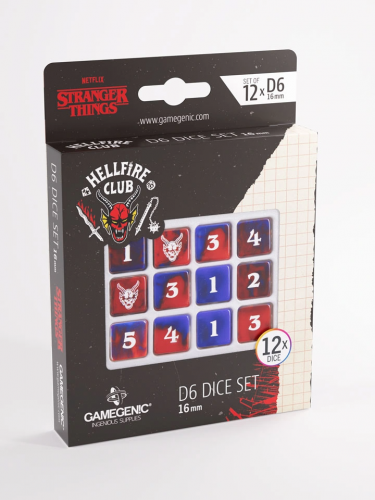 Kockák Stranger Things - Hellfire Club 16mm D6 Dice Set