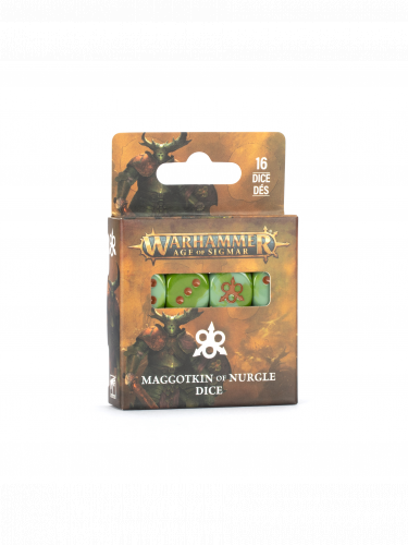 Kockák W-AOS - Maggotkin of Nurgle Dice (16 db)