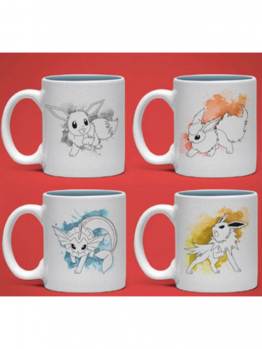 Pokémon kávés kispohár- Espresso szett  Eevee Evolutions- 4 db