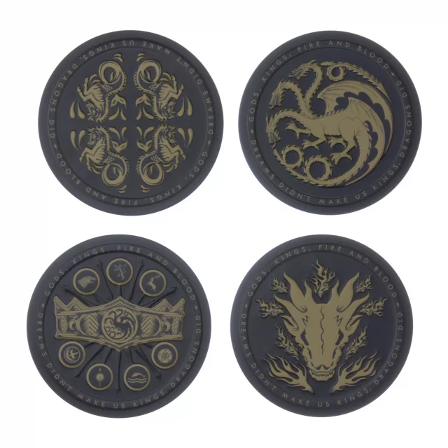 Alátét Game of Thrones: House of the Dragon - Metal Coasters (4ks)