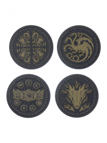 Alátét Game of Thrones: House of the Dragon - Metal Coasters (4ks)