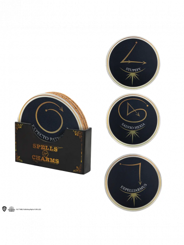 Poháralátétek Harry Potter - Spells (4 db)