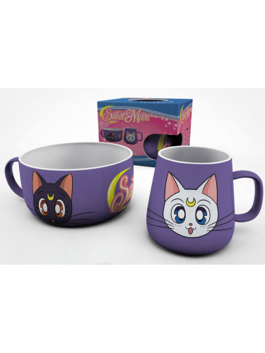 Sailor Moon reggeliző szett - Luna & Artemis