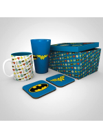 DC Comics ajándék szett - Logók (csésze, pohár és poháralátét)