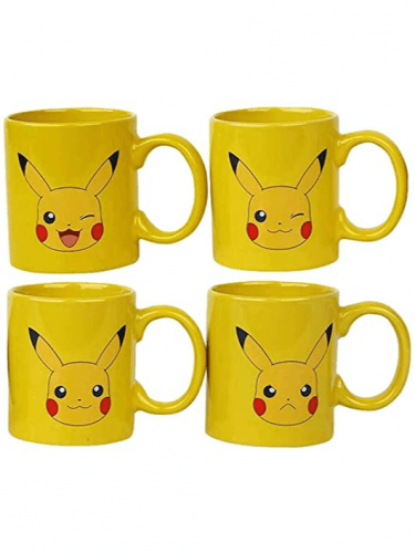 Pokémon csésze- Espresso szett Pikachu - 4 db