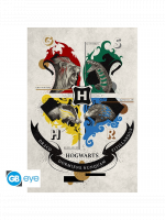 Poszter Harry Potter - Hogwarts Animal Crest