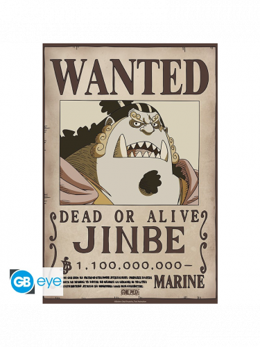 Poszter One Piece - Wanted Jinbe Wano