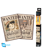 Poszter One Piece - Wanted Luffy & Ace (szett 2 db)