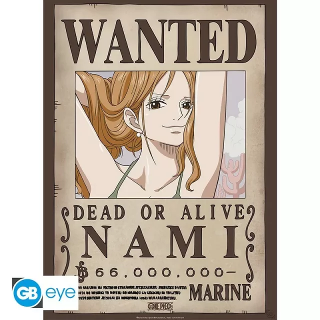 Plakát One Piece - Wanted Nami