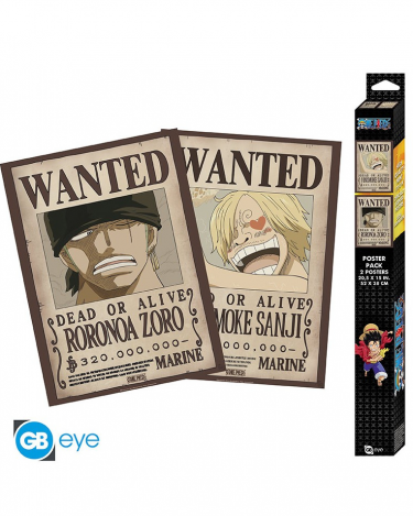 Poszter One Piece - Wanted Zoro & Sanji (szett 2 ks)