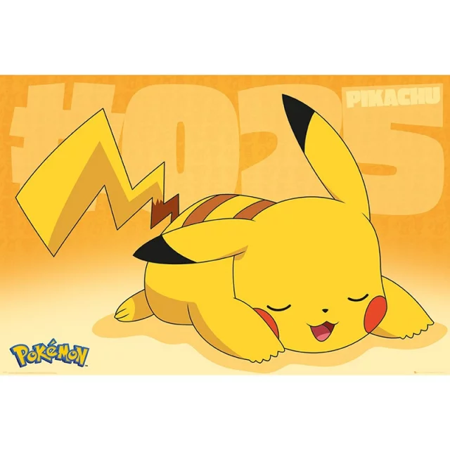 Plakát Pokémon - Pikachu Asleep