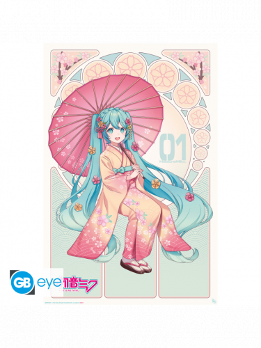 Poszter Vocaloid - Sakura Kimono