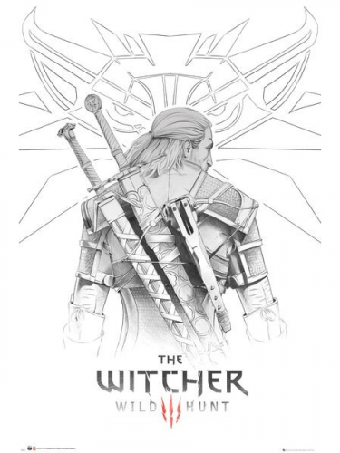 Poszter The Witcher - Geralt Sketch