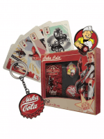 Fallout - Nuka Cola ajándékszett (játékkártya, kulcstartó, kitűző)