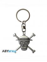 Kulcstartó One Piece - Skull Luffy Metal